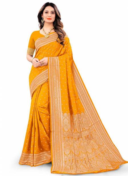 Yellow Colour Varni Taaj New Latest Designer Exclusive Festive Wear Silk Saree Collection 2904